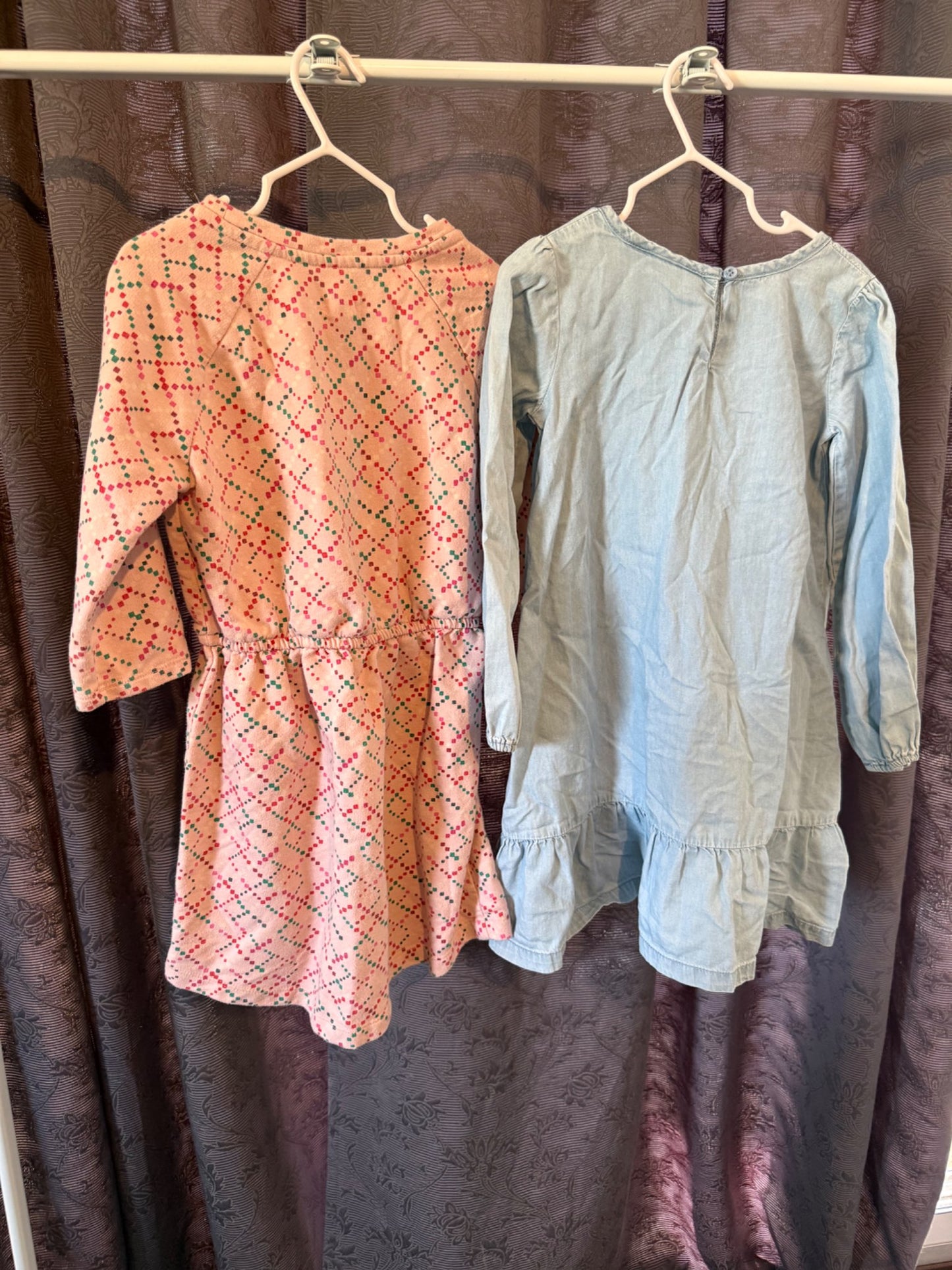 Long Sleeve Dresses x 2, Kids 5/5T