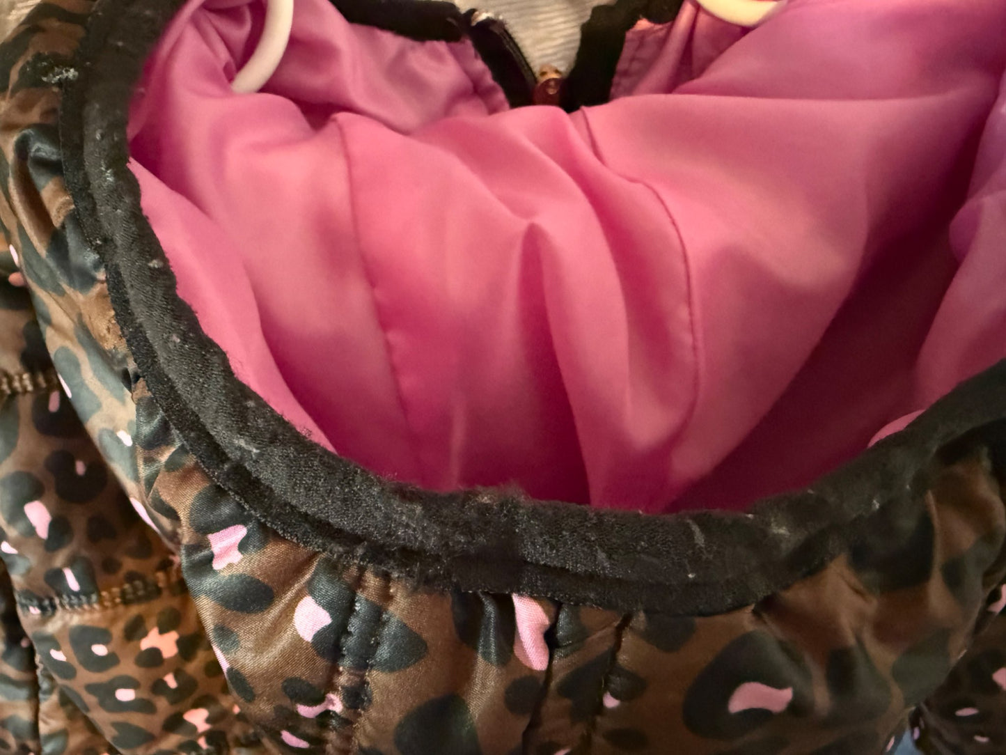 Animal Print Puffy Jacket, Kids 6/6X