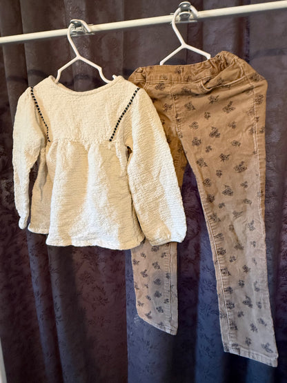 Girls Outfit (earth tone colour) sz 4-5, Kids 4/4T