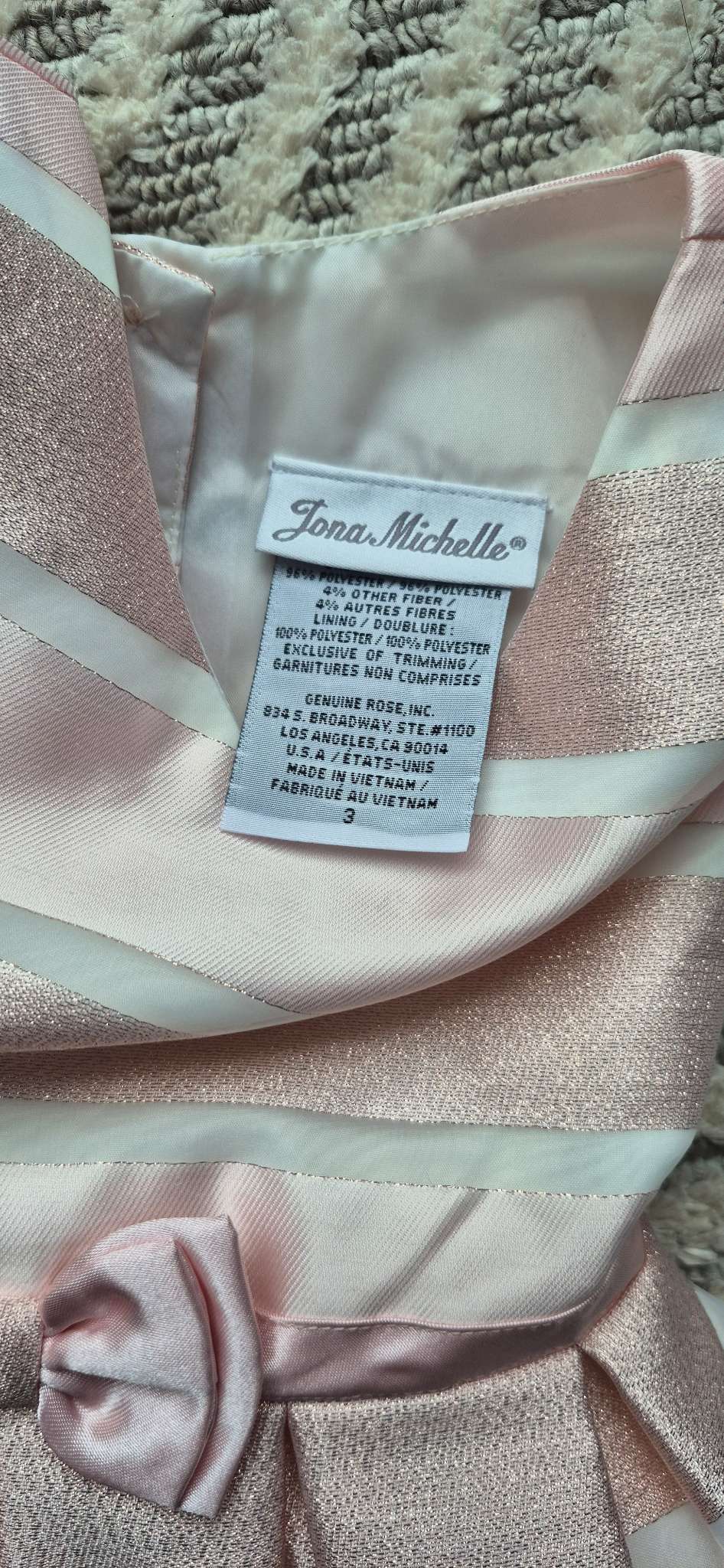 Girls Pink Jona Michelle Dress, Size 3, EUC, Kids 3T