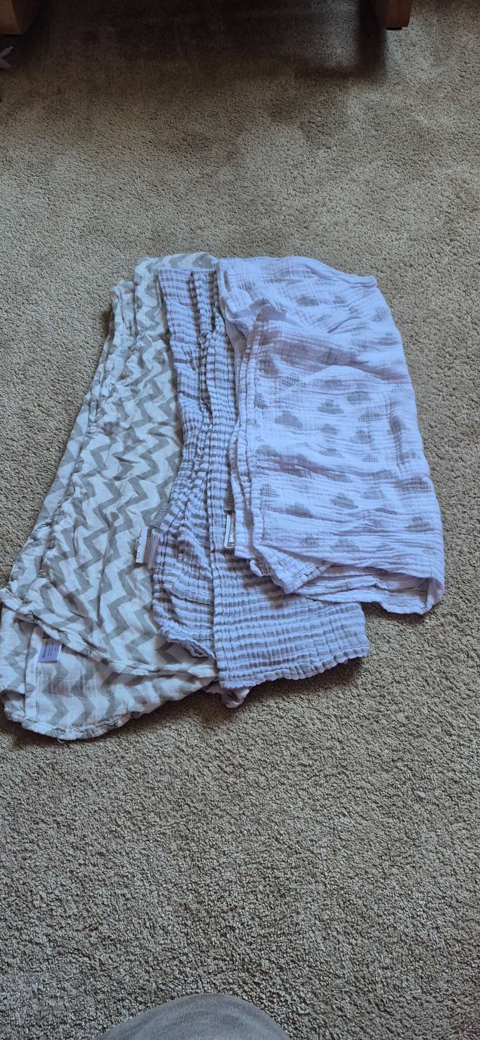 Set of 3 Muslin Blankets