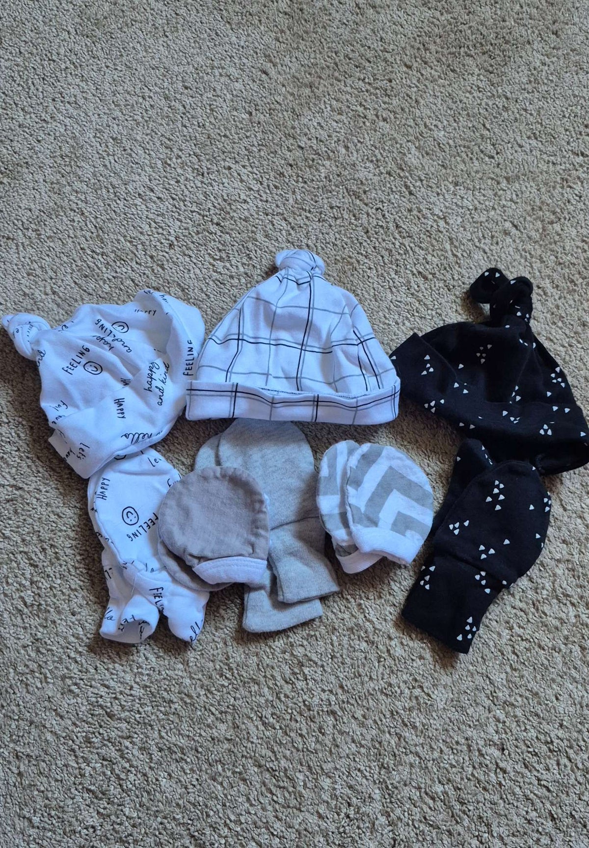 Newborn Hats and Mitts, Kids 3 Month (0-3M)