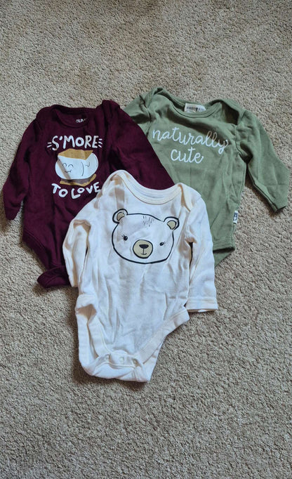3 Month Long Sleeves, Kids 3 Month (0-3M)