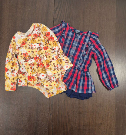 Girls Fall Long Sleeve Peplum Tops, Size 18-24 months, EUC, Kids 24 Month (18-24M)