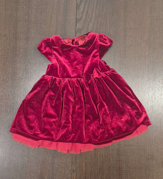 Girls Red Velvet Holiday Dress, Size 9-12 months, EUC, Kids 12 Month (9-12M)