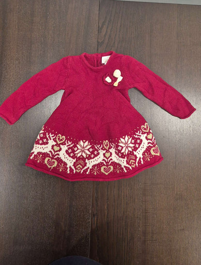 Set of 2 Girls Holiday Dresses, Size 9-12 months, EUC, Kids 12 Month (9-12M)