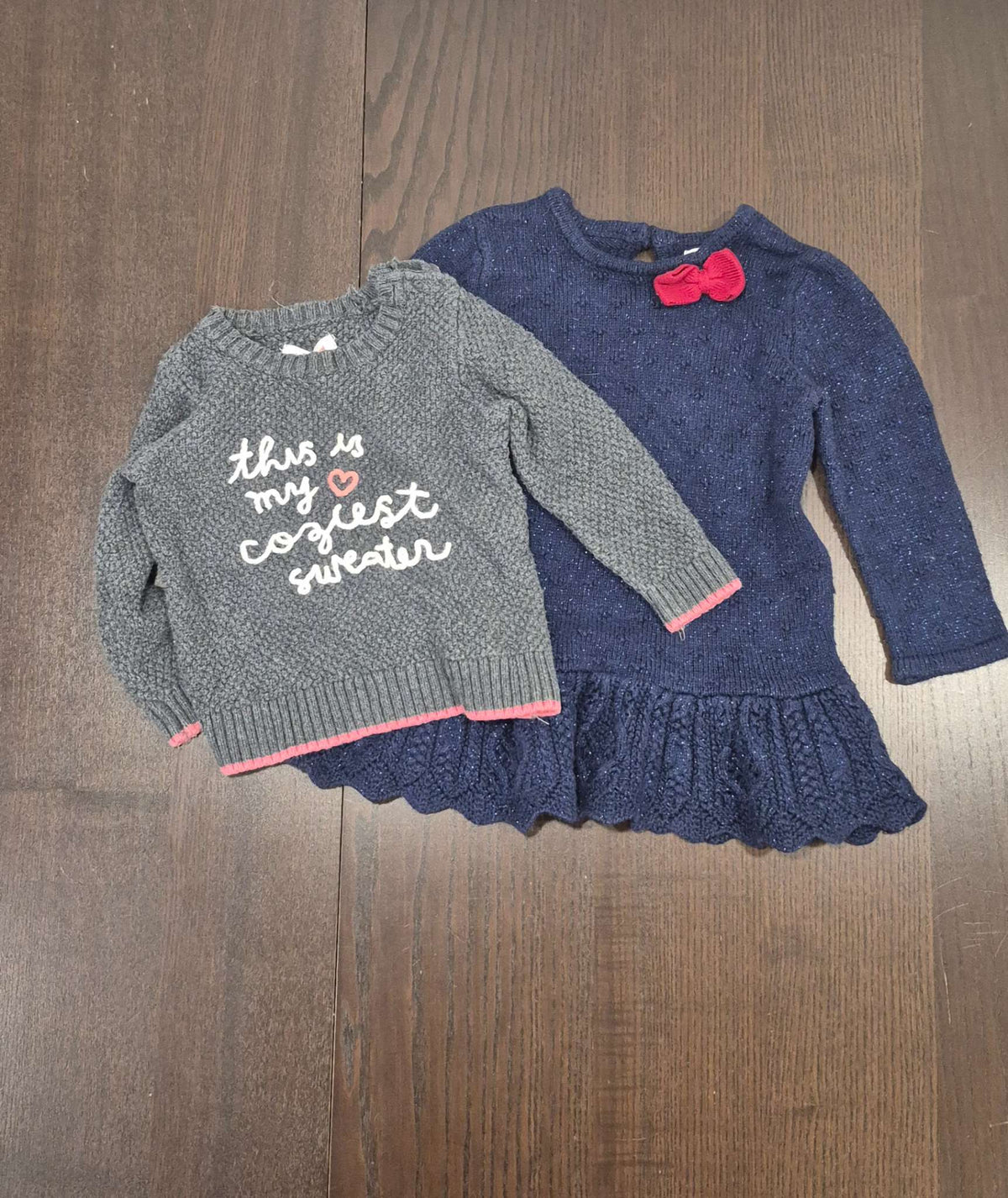 Girls Knitted Sweater and Dress, Size 6-12 months, EUC, Kids 12 Month (9-12M)