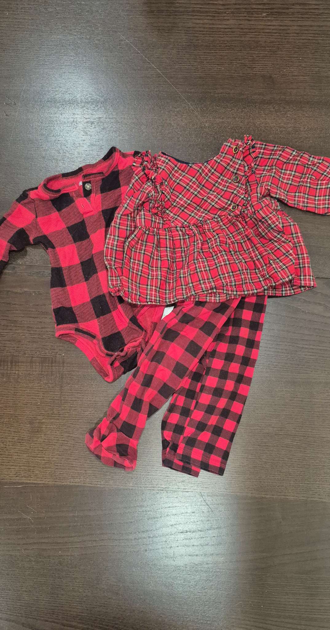 Girls Plaid Mixed Bundle, Size 6-12 months, EUC, Kids 12 Month (9-12M)