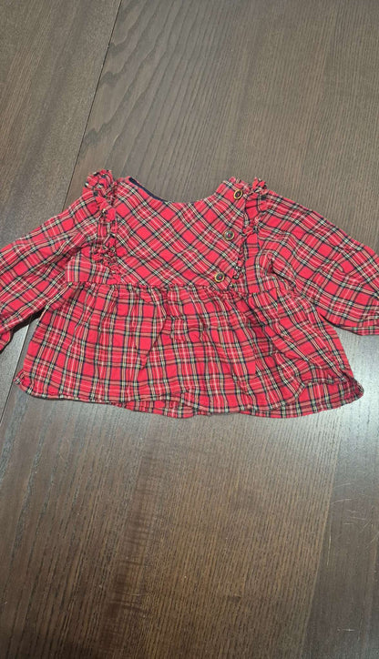 Girls Plaid Mixed Bundle, Size 6-12 months, EUC, Kids 12 Month (9-12M)