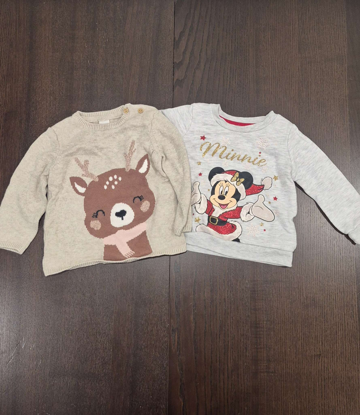 Set of 2 Girls Holiday Sweaters, Size 9-12 months, EUC, Kids 12 Month (9-12M)