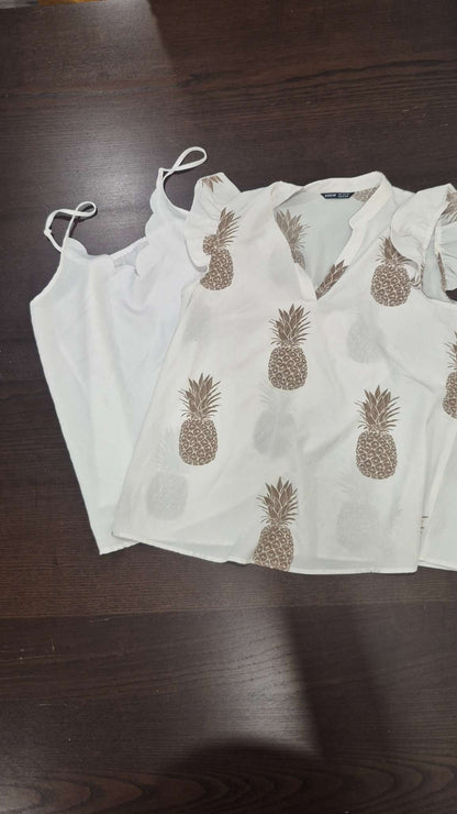 White Maternity Sleeveless Blouses, Size Small, EUC, Maternity S (4-6)