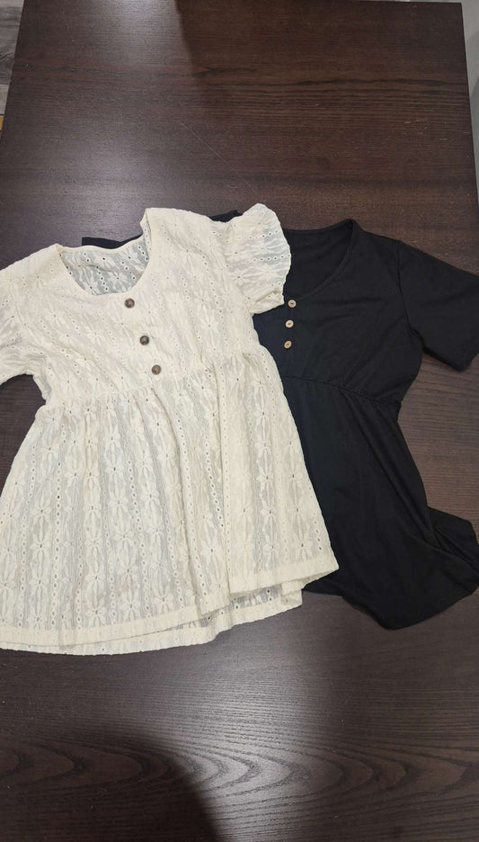 Black and White Maternity Blouses, Size Small, EUC, Maternity S (4-6)