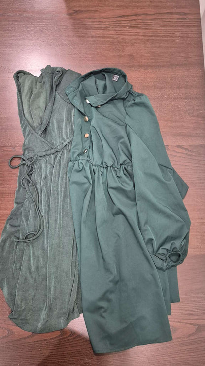 Green Long Sleeve Maternity Dresses, Size Smqll, EUC, Maternity S (4-6)