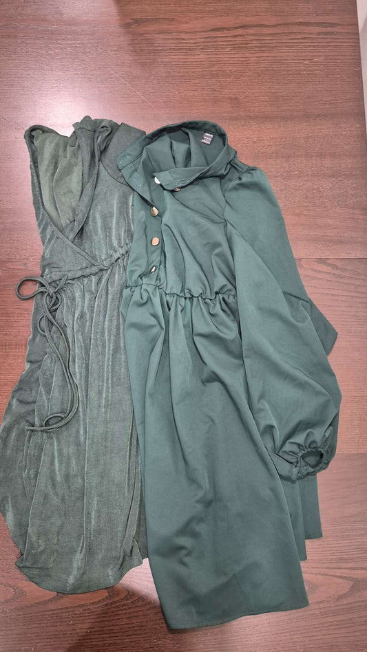 Green Long Sleeve Maternity Dresses, Size Smqll, EUC, Maternity S (4-6)