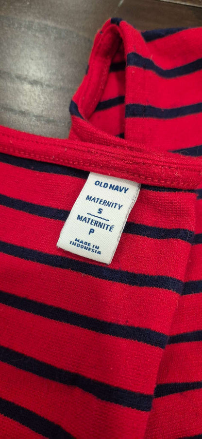 Red Striped Maternity Dress, Size Small, EUC, Maternity S (4-6)