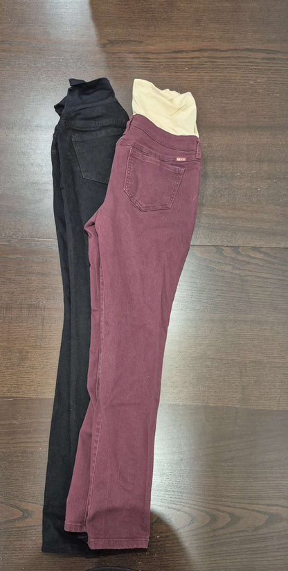 Red and Black Denim Maternity Jeans, Size Small, EUC, Maternity S (4-6)