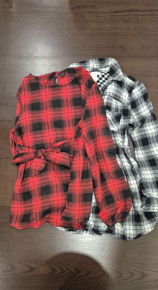2 Flannel Maternity Tops, Size Small, EUC, Maternity S (4-6)