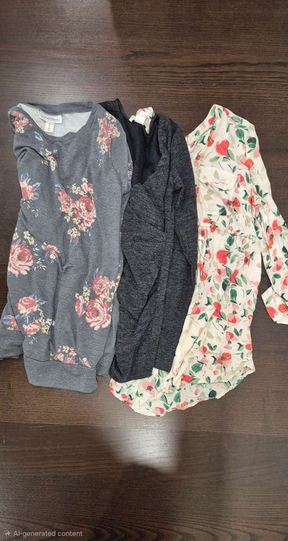 3 Maternity Long Sleeves, Size Small, EUC, Maternity S (4-6)
