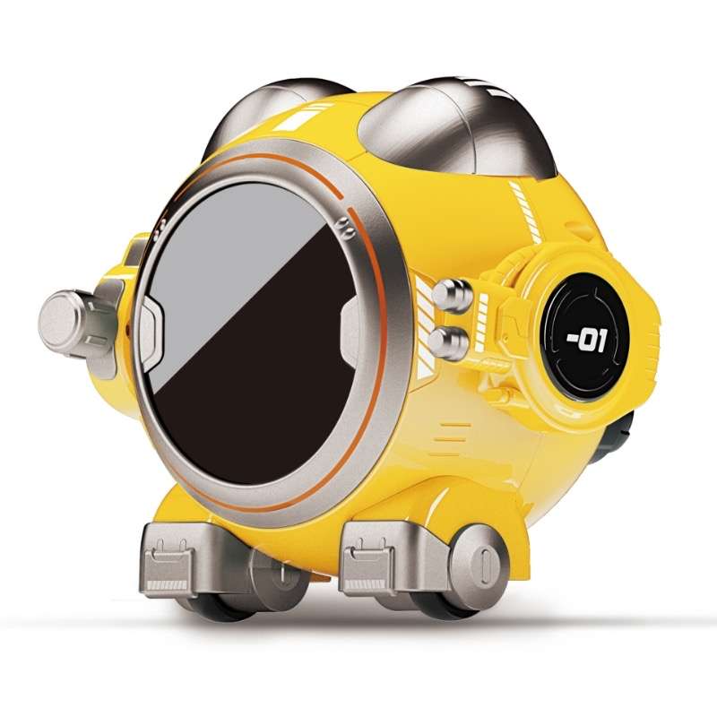 Remote-Controlled Interactive Robot Toy for Kids, Touch Sensor Control, LED Display, Battery Powered, Ages 3+ (Yellow)