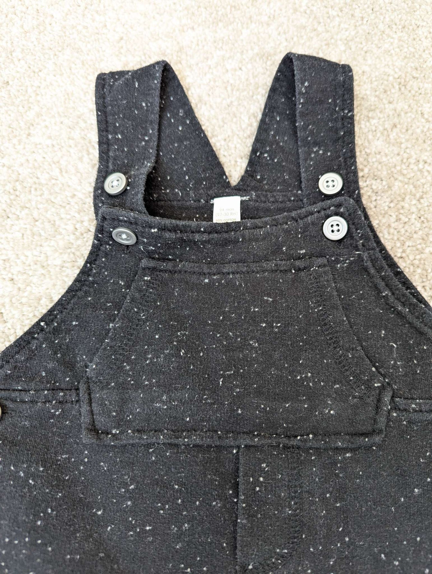 Black overalls, Kids 24 Month (18-24M)