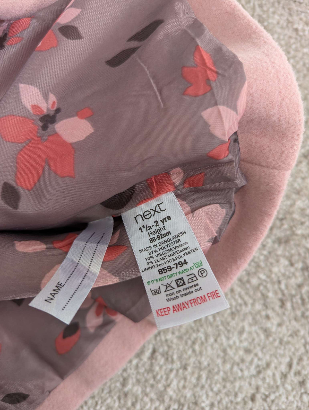 Next UK pink coat, Kids 24 Month (18-24M)