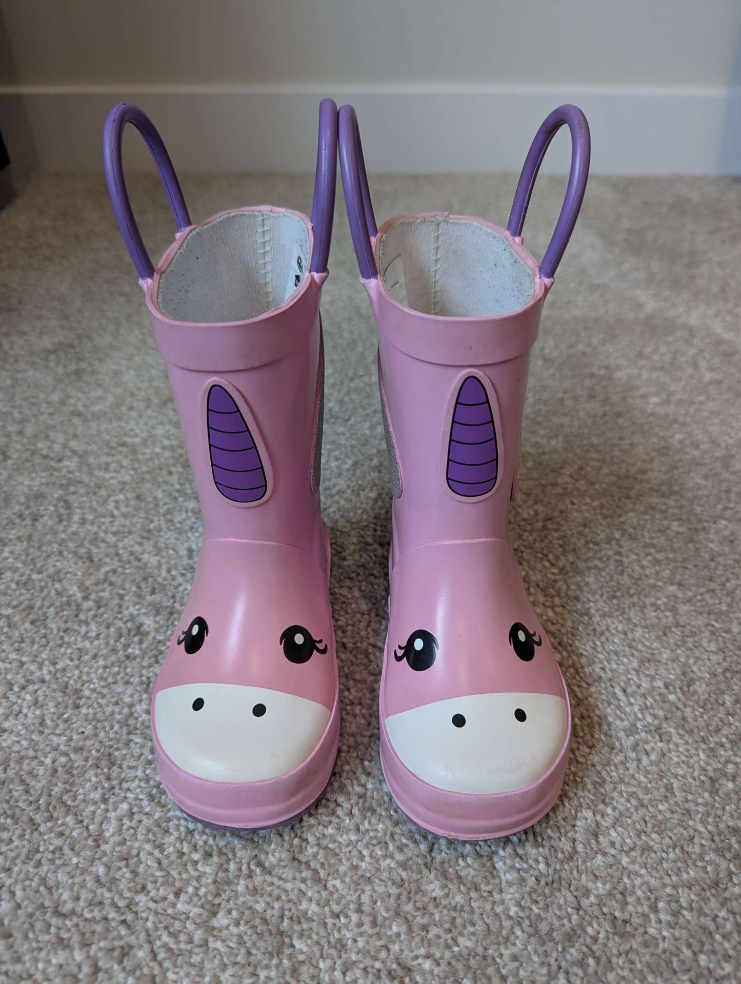 Unicorn rain boots, Shoes 6 (Walkers:12-24 mth)