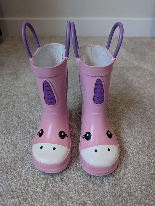 Unicorn rain boots, Shoes 6 (Walkers:12-24 mth)