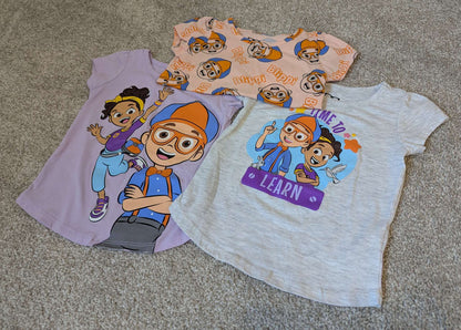 Blippi and Meekah shirt bundle, Kids 3T