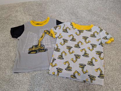 Excavator pajama top set, Kids 3T