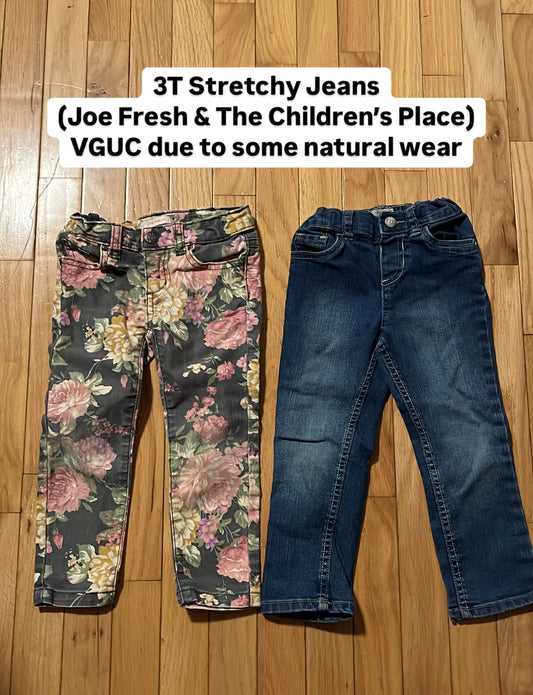 3T Stretchy Girl Jeans (2 pair), Kids 3T