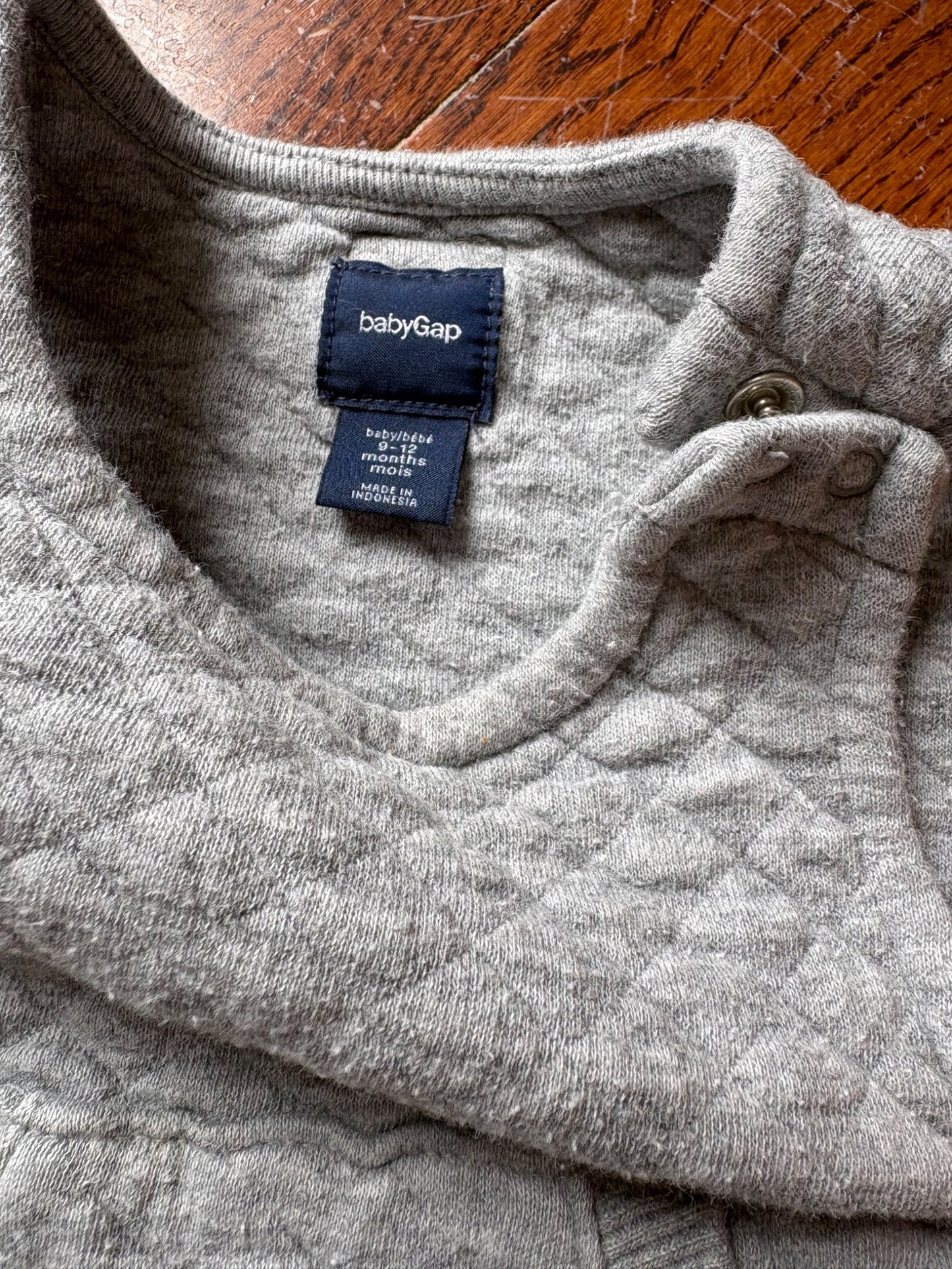 Gap grey quilted overalls 9-12 months, Kids 12 Month (9-12M)