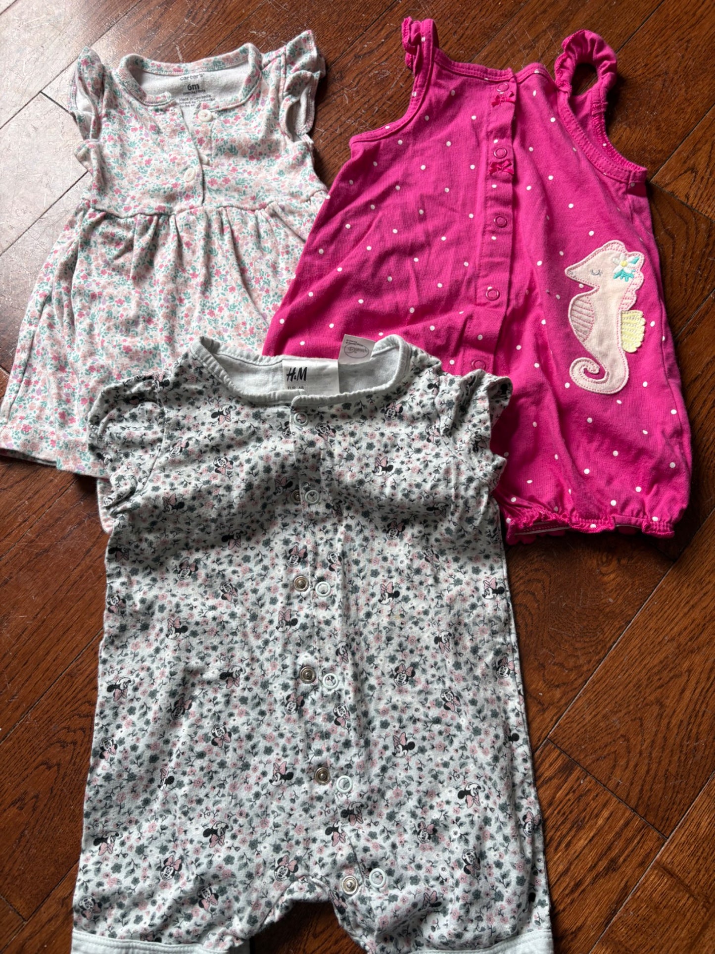 Disney/Carters Rompers size 3-6 months, Kids 6 Month (3-6M)