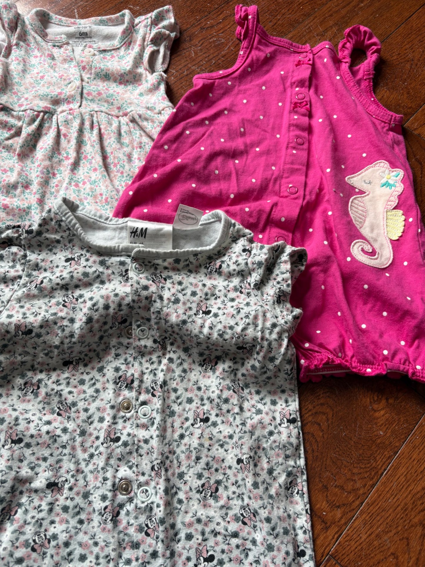 Disney/Carters Rompers size 3-6 months, Kids 6 Month (3-6M)
