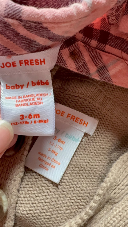 Joe Fresh Bundle 3-6 months , Kids 6 Month (3-6M)