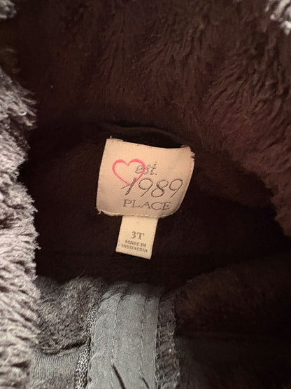Children’s Place Furry black jacket 3T, Kids 3T