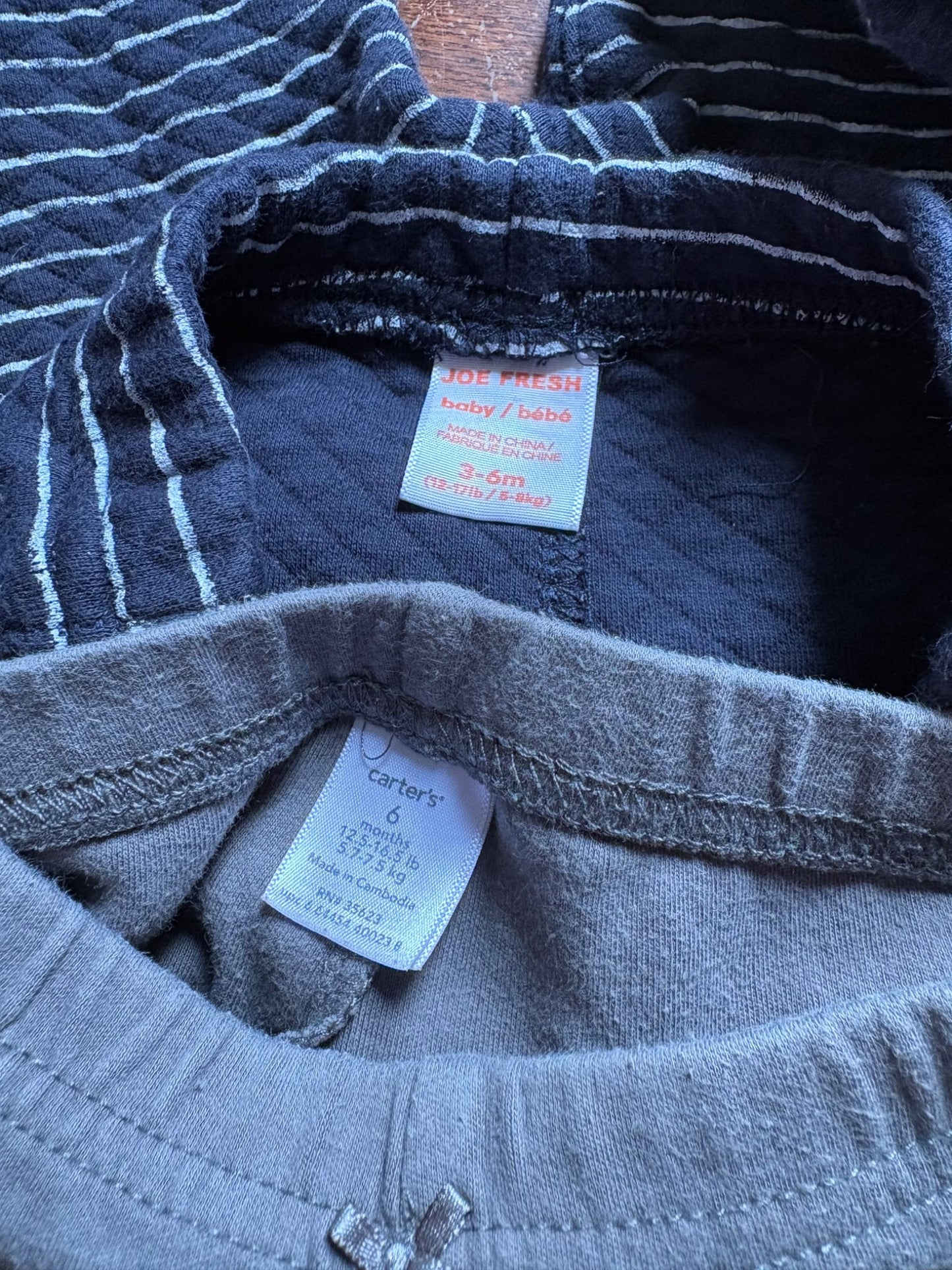 Joe Fresh/Carters Pants 3-6 months , Kids 6 Month (3-6M)