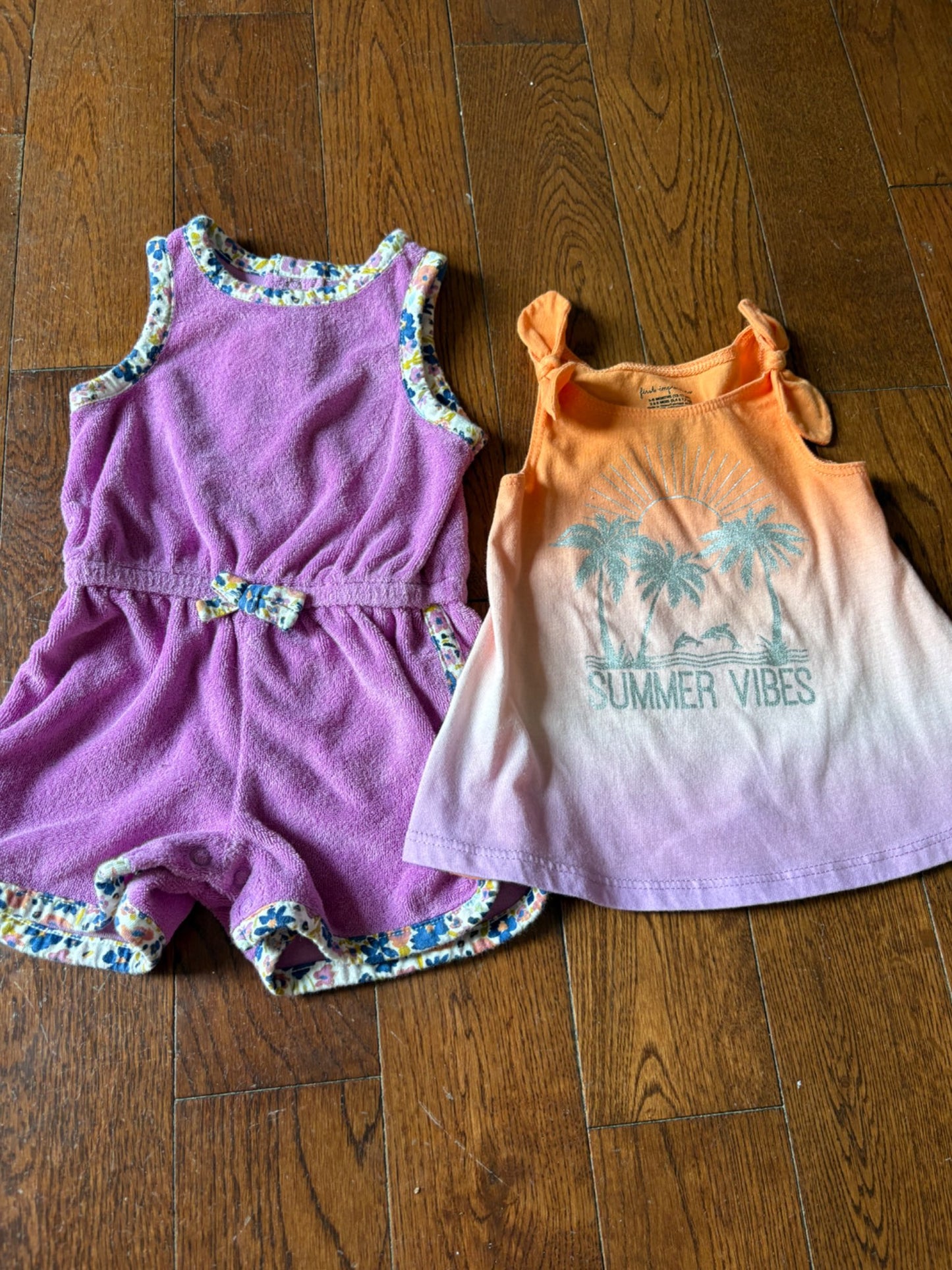 Summer Tank and Romper 3-6 months , Kids 6 Month (3-6M)