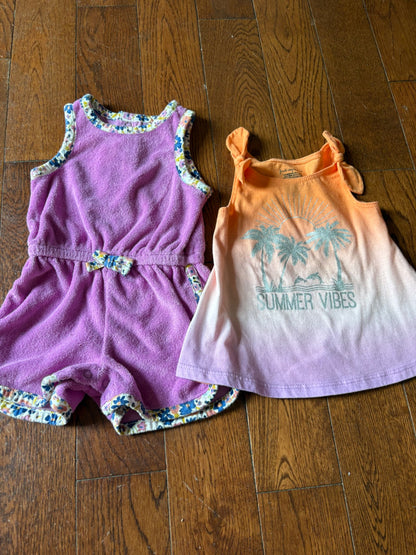 Summer Tank and Romper 3-6 months , Kids 6 Month (3-6M)