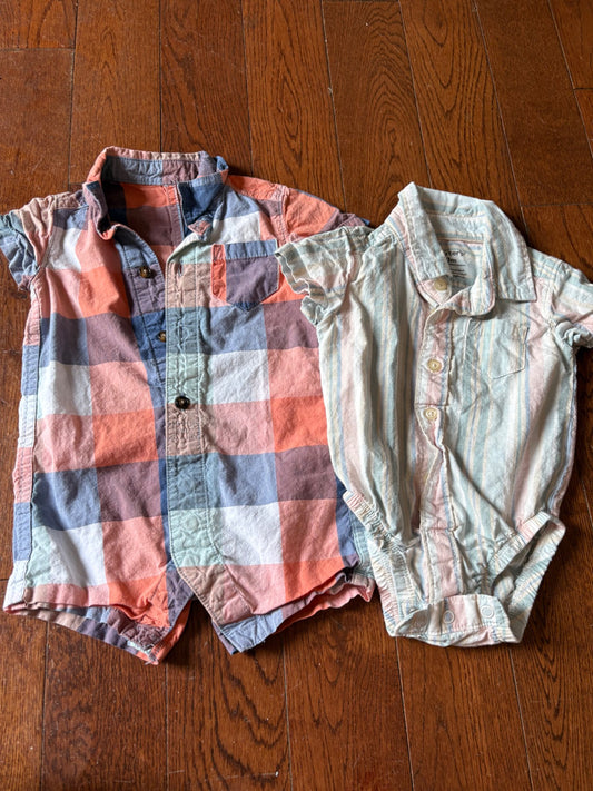 Carters Boys Dress Rompers 3-6 months , Kids 6 Month (3-6M)