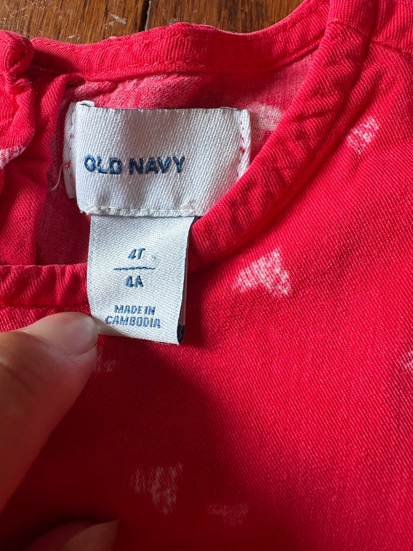 Old Navy Red heart dress 4T, Kids 4/4T