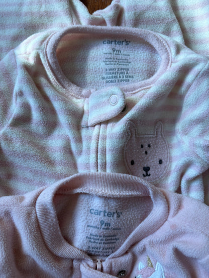 Carters Fleece Pjs 9 months , Kids 9 Month (6-9M)