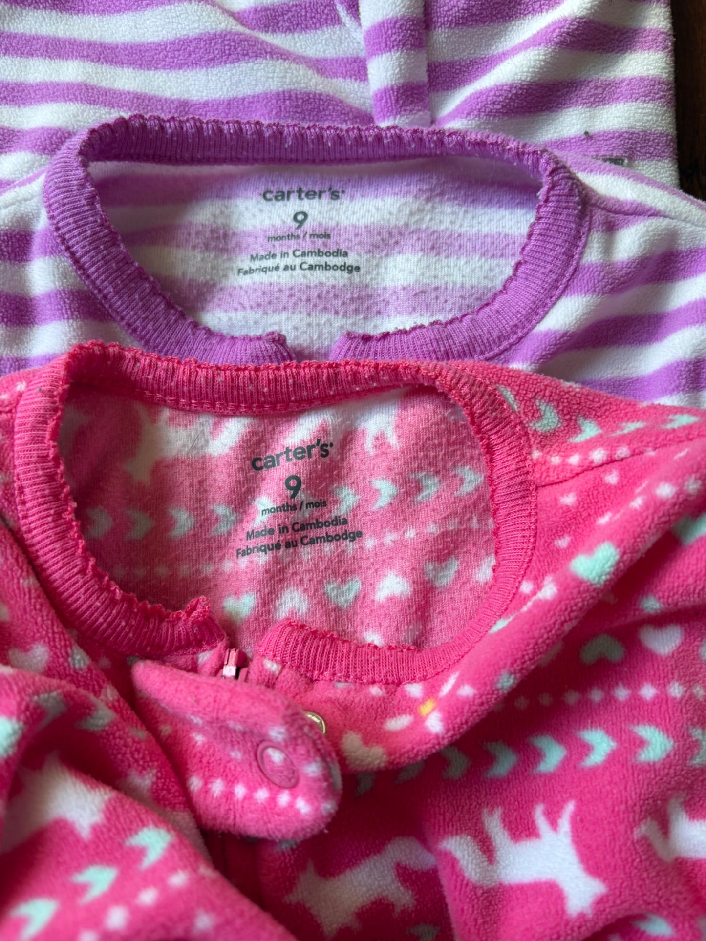 Carters Fleece Pjs 9 months , Kids 9 Month (6-9M)