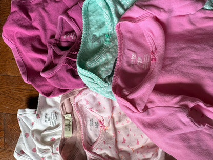 6 long sleeve  onesies 3-6 months