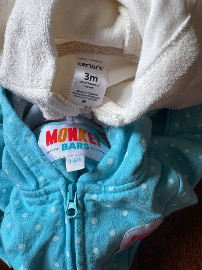 Carters and Monkey Bars Baby Jackets 3 months , Kids 6 Month (3-6M)