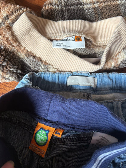 Baby jeans and fleece pants 6-9 months , Kids 9 Month (6-9M)