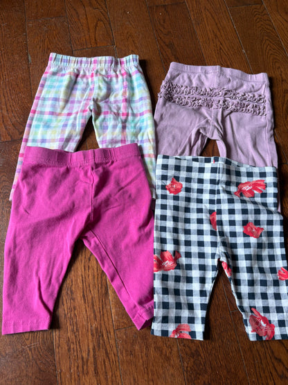 4 baby pants 3-6 months , Kids 6 Month (3-6M)
