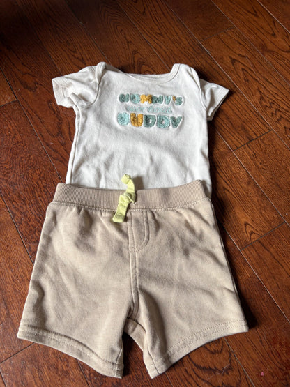 Onesie and Short Set 3-6 months , Kids 6 Month (3-6M)