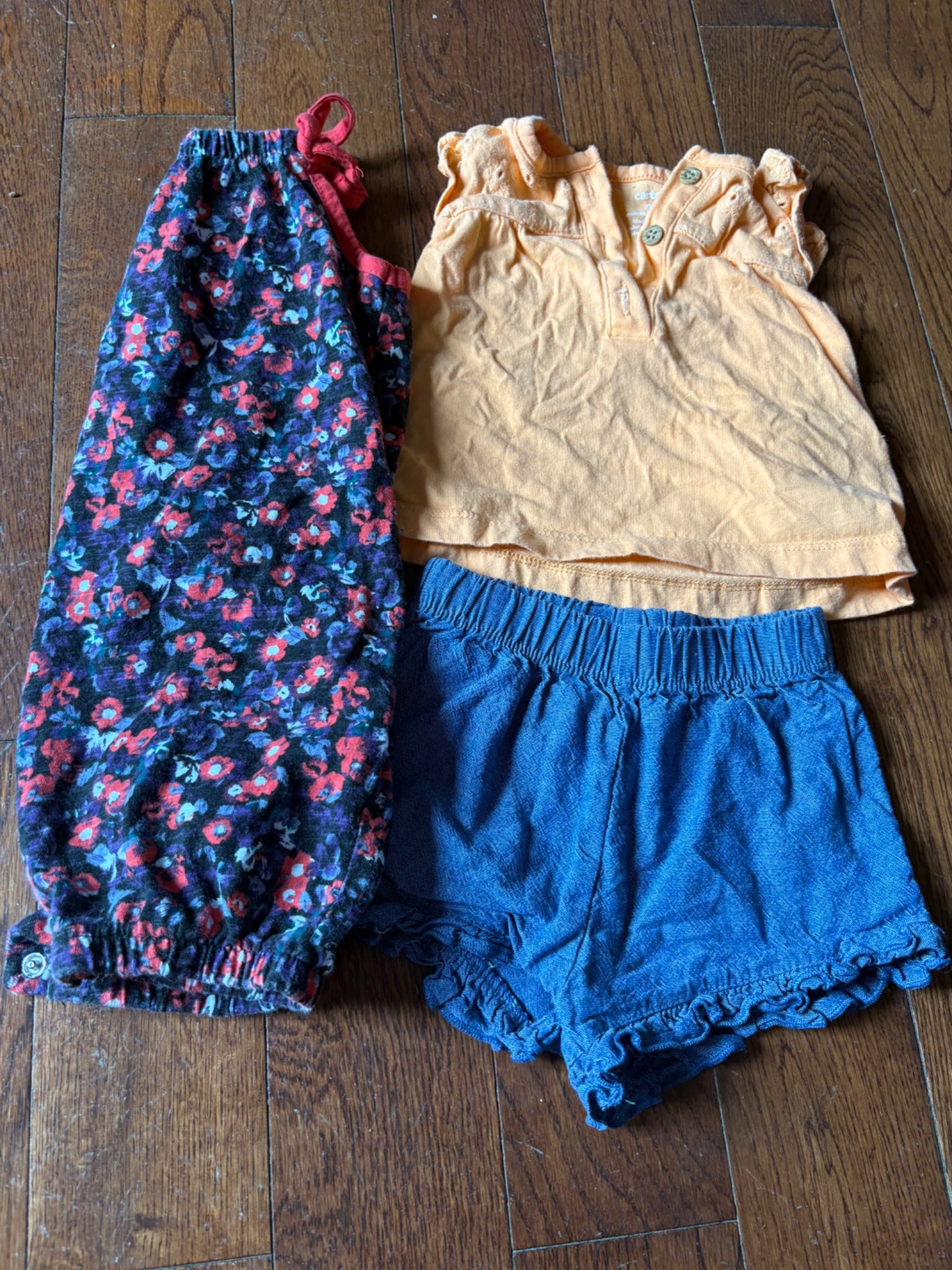 Baby romper and shirt and short set 3-6 months , Kids 6 Month (3-6M)