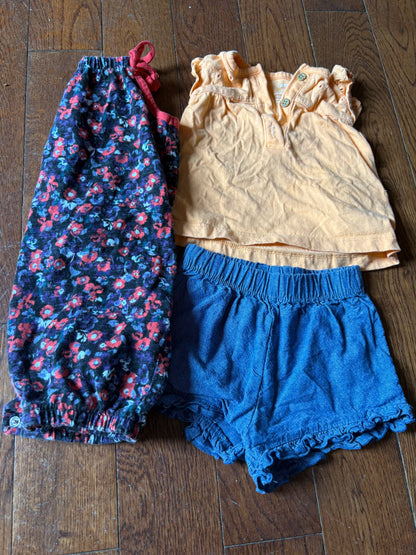 Baby romper and shirt and short set 3-6 months , Kids 6 Month (3-6M)