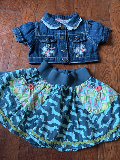 Denim Jacket and Skirt 18 months , Kids 18 Month (12-18M)
